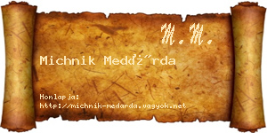 Michnik Medárda névjegykártya